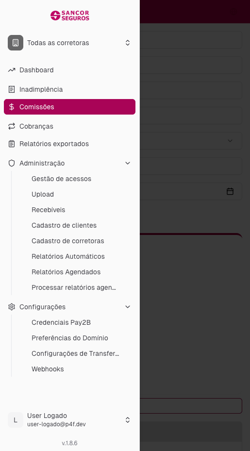 Portal Billing Pay2B - Gestão de cobranças e comissões